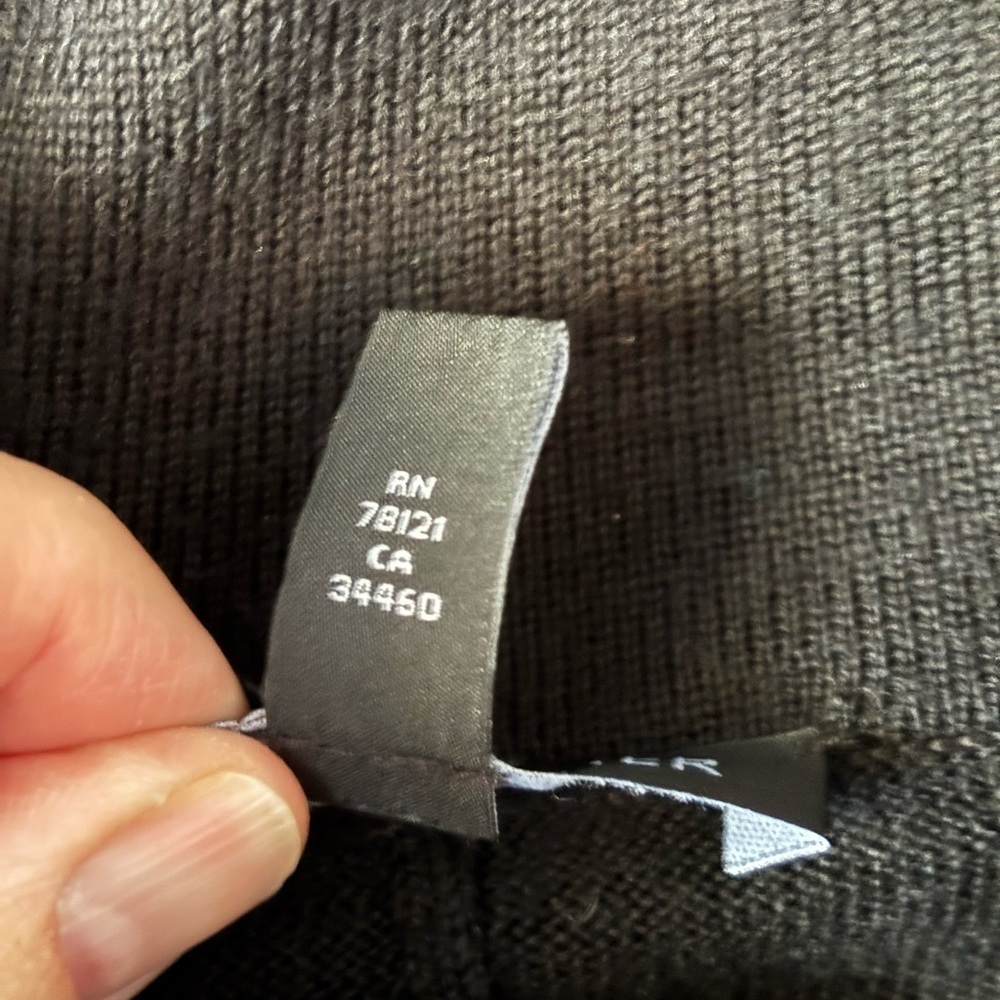 Eileen Fisher Black Merino Wool Turtleneck Dress Tunic | Size S - Picture 8 of 11